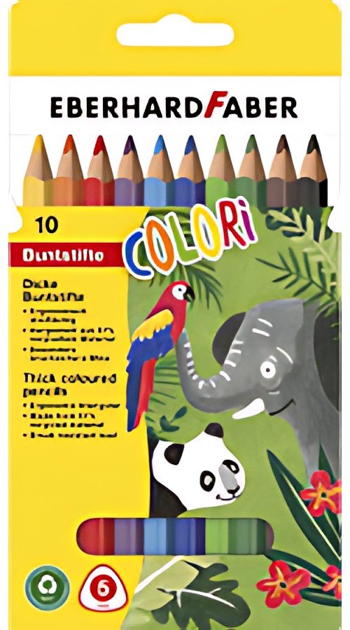 EBERHARD FABER Crayon de couleur COLORI Jumbo, étui de 10