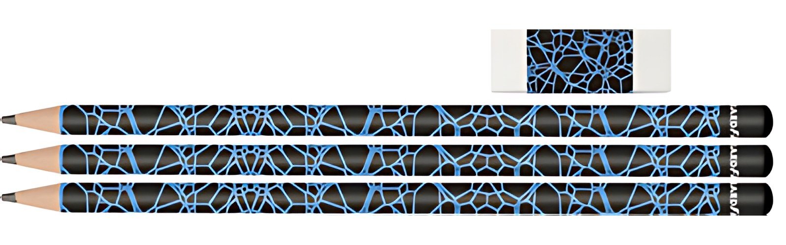 EBERHARD FABER Kit crayon de papier FLUO, HB, bleu fluo