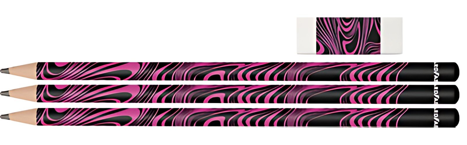 EBERHARD FABER Kit crayon de papier FLUO, HB, rose fluo