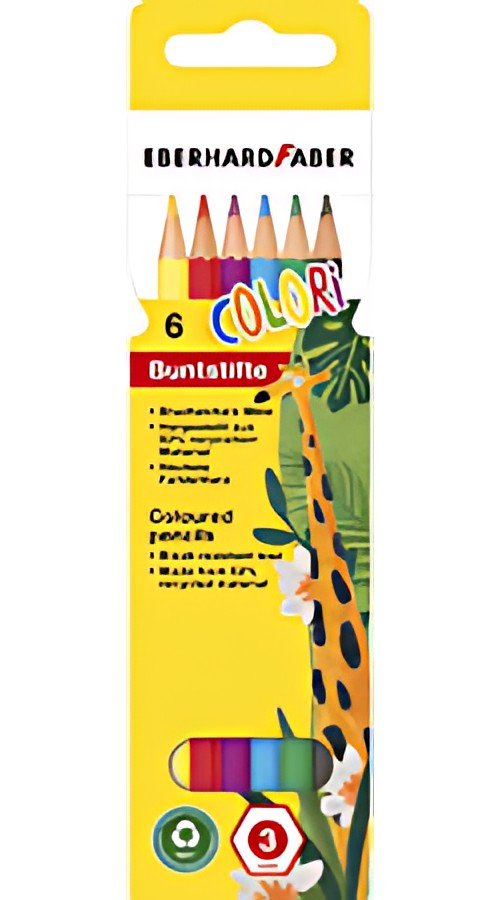 EBERHARD FABER Crayon de couleur COLORI, étui carton de 6