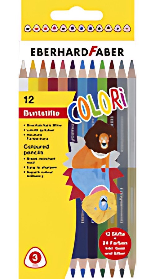 EBERHARD FABER Crayon de couleur COLORI DUO, étui de 12