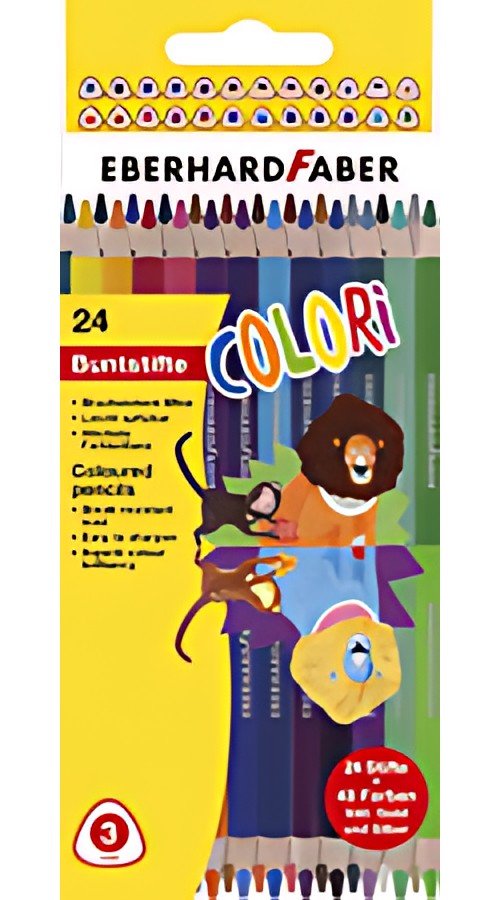 EBERHARD FABER Crayon de couleur COLORI DUO, étui de 24