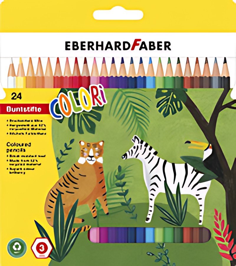 EBERHARD FABER Crayon de couleur COLORI, étui carton de 24