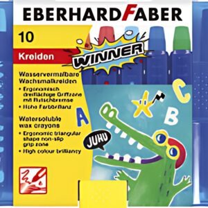EBERHARD FABER Craie de cire triangulaire WINNER, étui de 10
