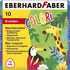 EBERHARD FABER Craie de cire triangulaire COLORI, étui de 10