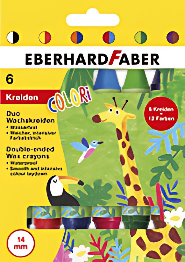 EBERHARD FABER Craie de cire double COLORI, étui de 6