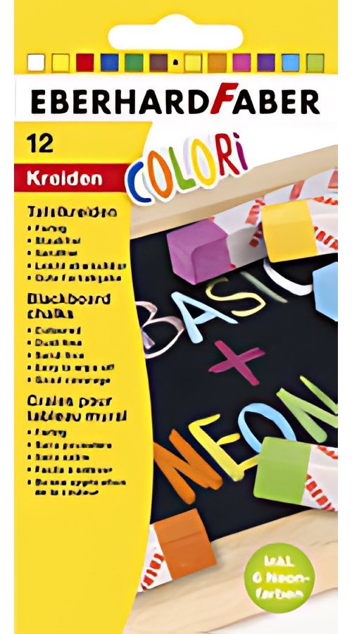 EBERHARD FABER Craie pour tableau noir COLORI BASIC + FLUO