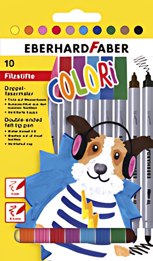 EBERHARD FABER Feutre double COLORI, étui carton de 10