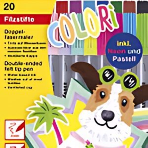 EBERHARD FABER Feutre double COLORI, étui carton de 20