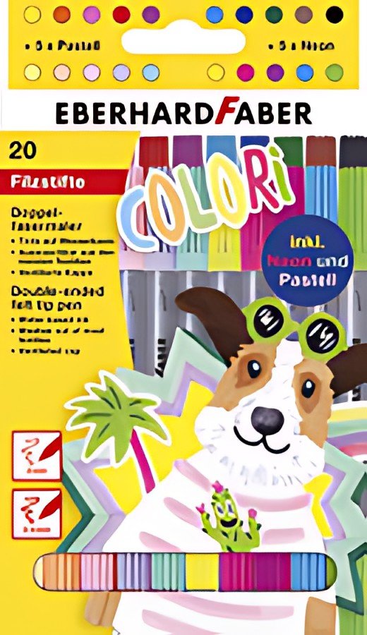 EBERHARD FABER Feutre double COLORI, étui carton de 20