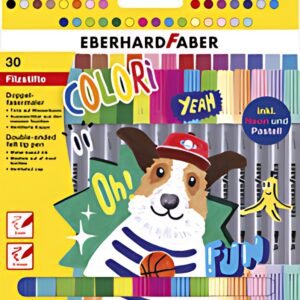 EBERHARD FABER Feutre double COLORI, étui carton de 30