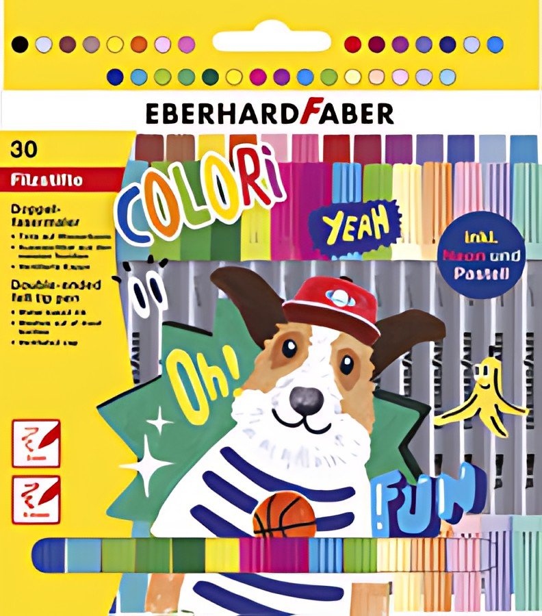 EBERHARD FABER Feutre double COLORI, étui carton de 30