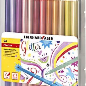 EBERHARD FABER Feutre à paillettes, boîte en plastique de 24
