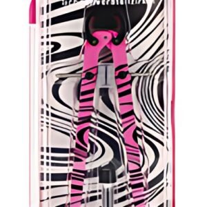FABER-CASTELL Compas à réglage rapide, rose fluo / noir