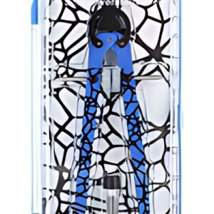 FABER-CASTELL Compas à réglage rapide, bleu fluo / noir