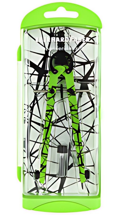 FABER-CASTELL Compas à réglage rapide, vert fluo / noir