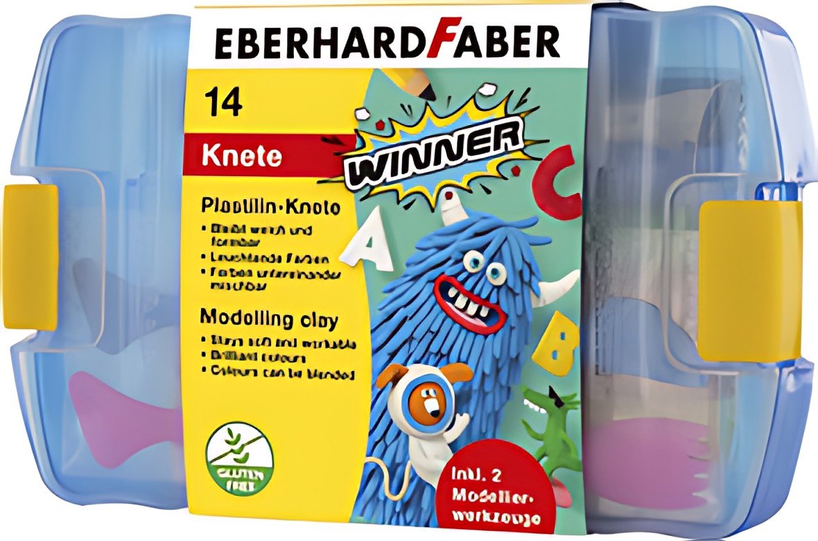 EBERHARD FABER Pâte à modeler WINNER, boîte plastique de 14
