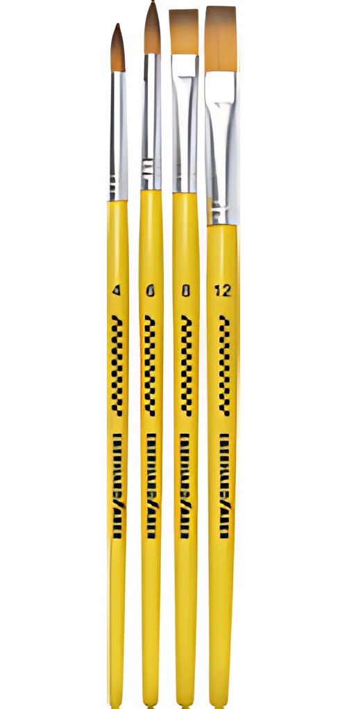 EBERHARD FABER Set de pinceaux synthétiques WINNER, 4 pièces