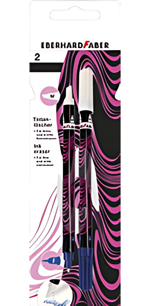 EBERHARD FABER Effaceur, blister de 2, rose fluo / noir