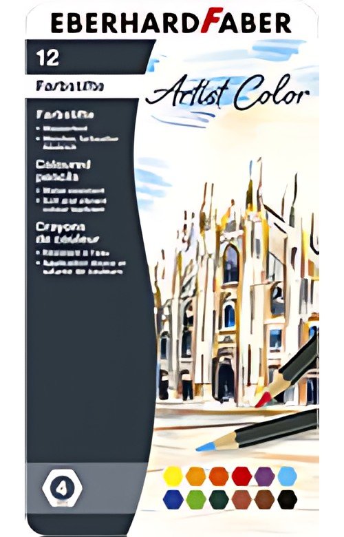 EBERHARD FABER Crayon de couleur Artist Color, étui de 12