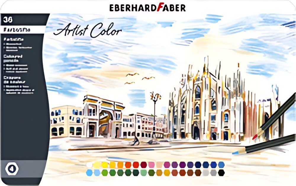 EBERHARD FABER Crayon de couleur Artist Color, étui de 36