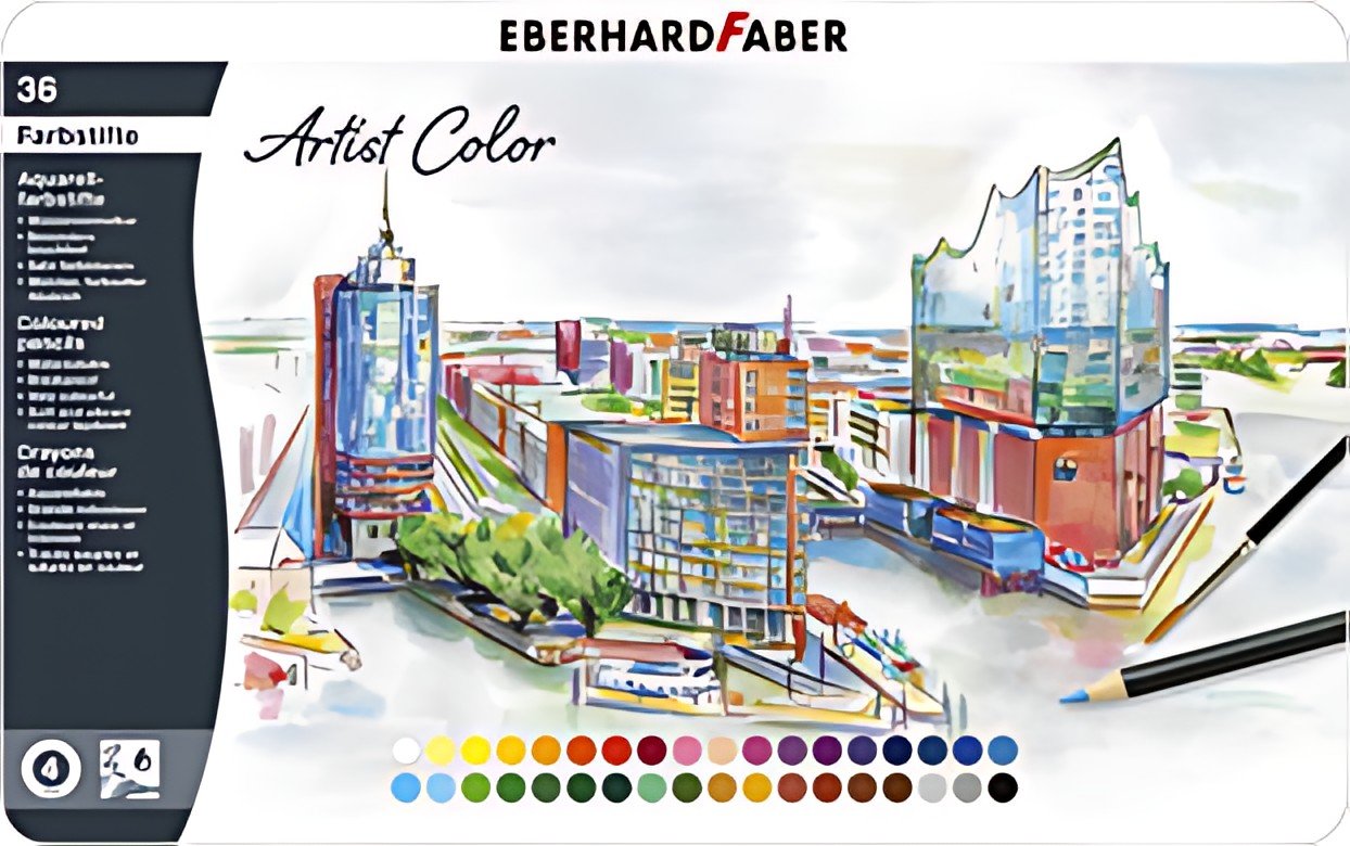 EBERHARD FABER Crayon aquarellable Artist Color, étui de 36