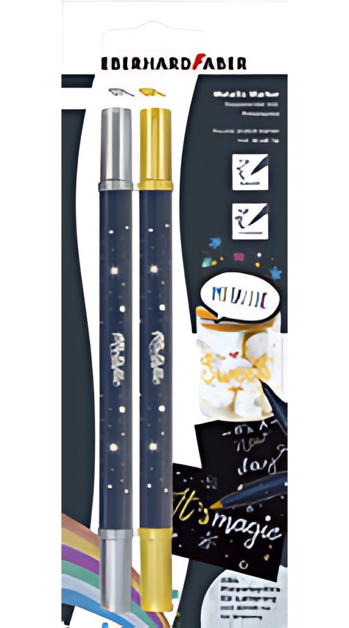 EBERHARD FABER Marqueur à pigment Metallic Duo, blister de 2