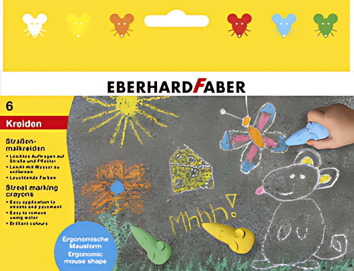 EBERHARD FABER Craie de trottoir Souris, étui en carton de 6