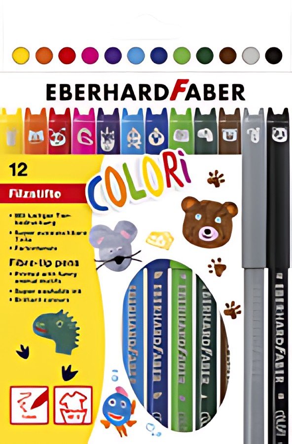 EBERHARD FABER Feutre Animal COLORI, étui en carton de 12