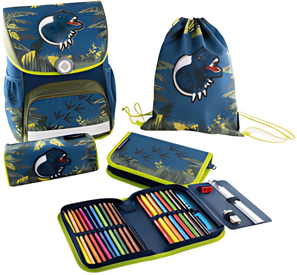 EBERHARD FABER Kit cartable EFAlino Dinosaure, 4 pièces