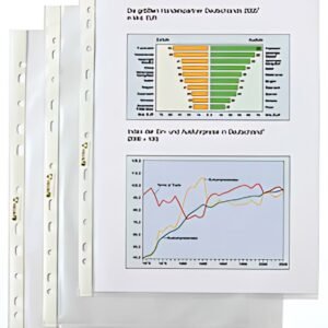 HETZEL pochettes perforées Top Qualité, format A4, en PP,
