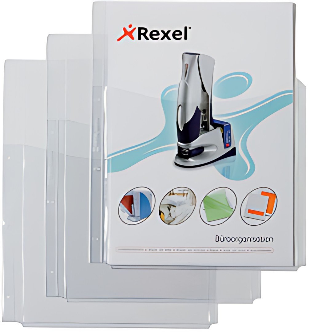Rexel Pochette perforée avec poche à soufflet, A4, PVC