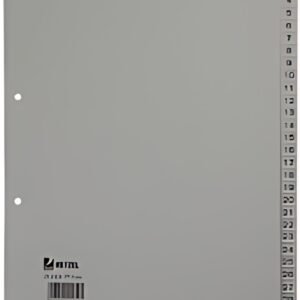 HETZEL Intercalaires en plastique, chiffres, A4, 1-31, PP