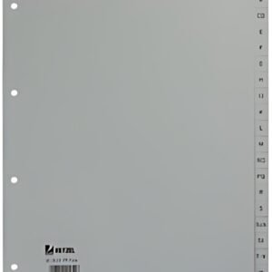 HETZEL Intercalaires en plastique, A-Z, A4 extra large