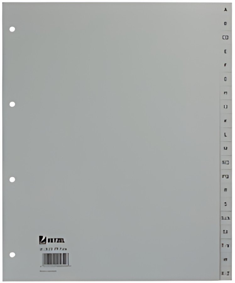 HETZEL Intercalaires en plastique, A-Z, A4 extra large