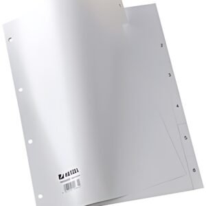 HETZEL intercalaires en plastique, chiffres, A4, 1-6, PP,