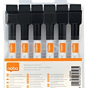 nobo Marqueur pour tableau blanc, set de 6, noir