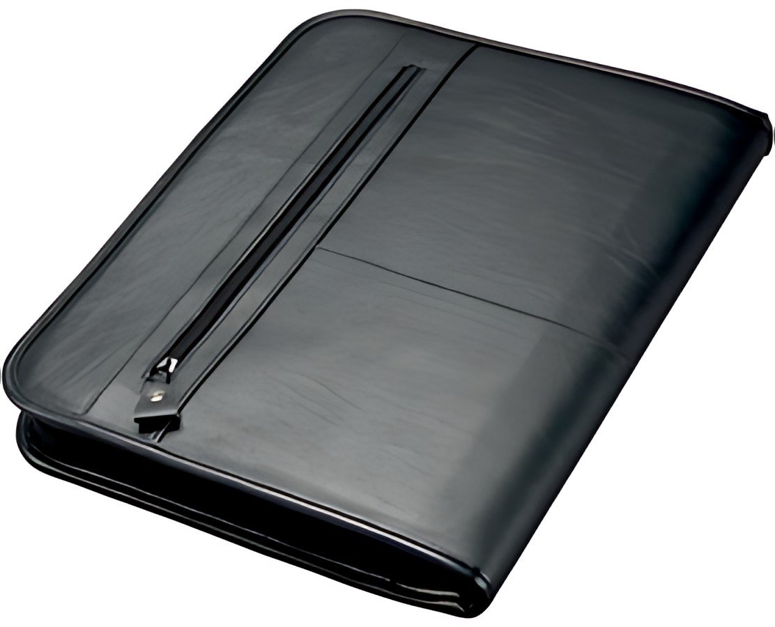 Alassio Serviette classeur "LIMONE", A4, cuir nappa, noir