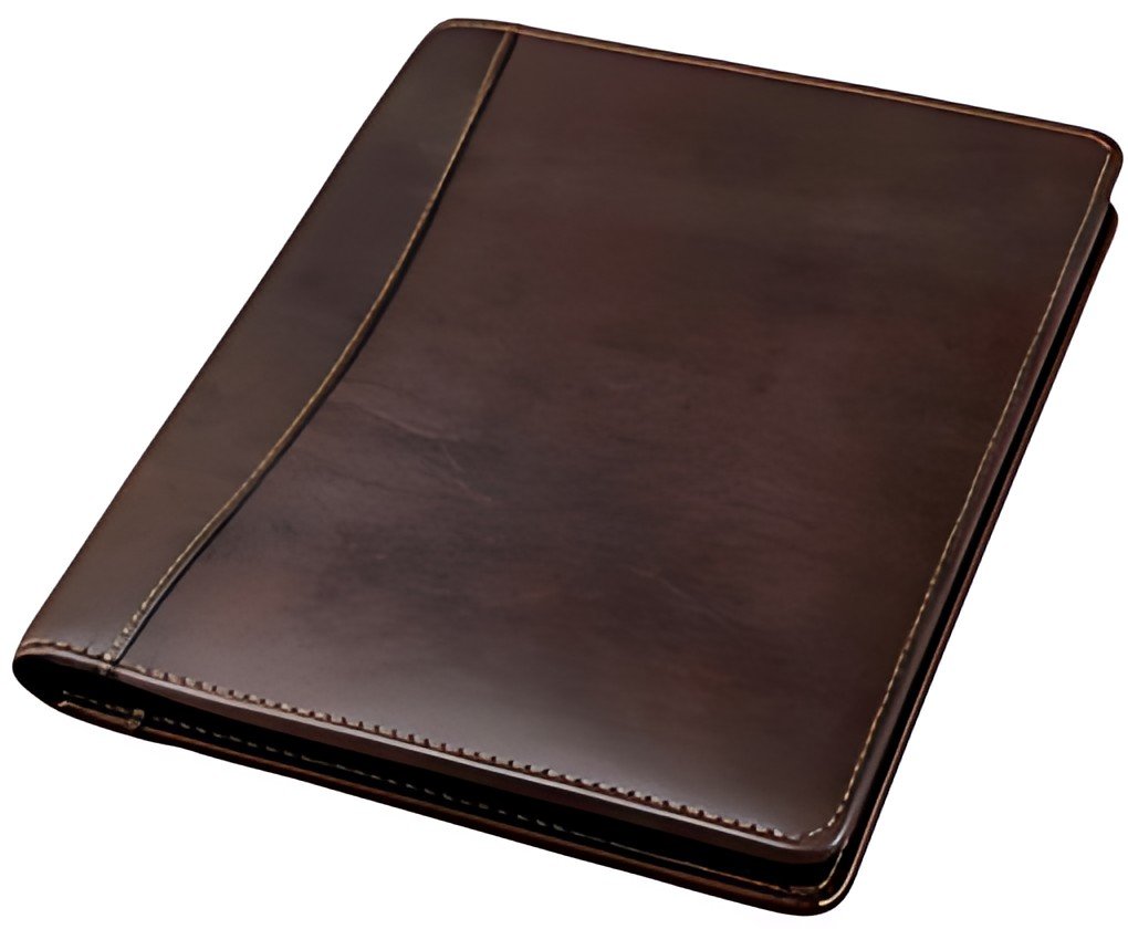 Alassio Conférencier "MONACO", A5, cuir, marron foncé