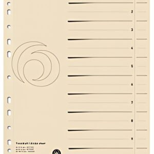 herlitz Intercalaires, A4 extra large, en carte lustrée