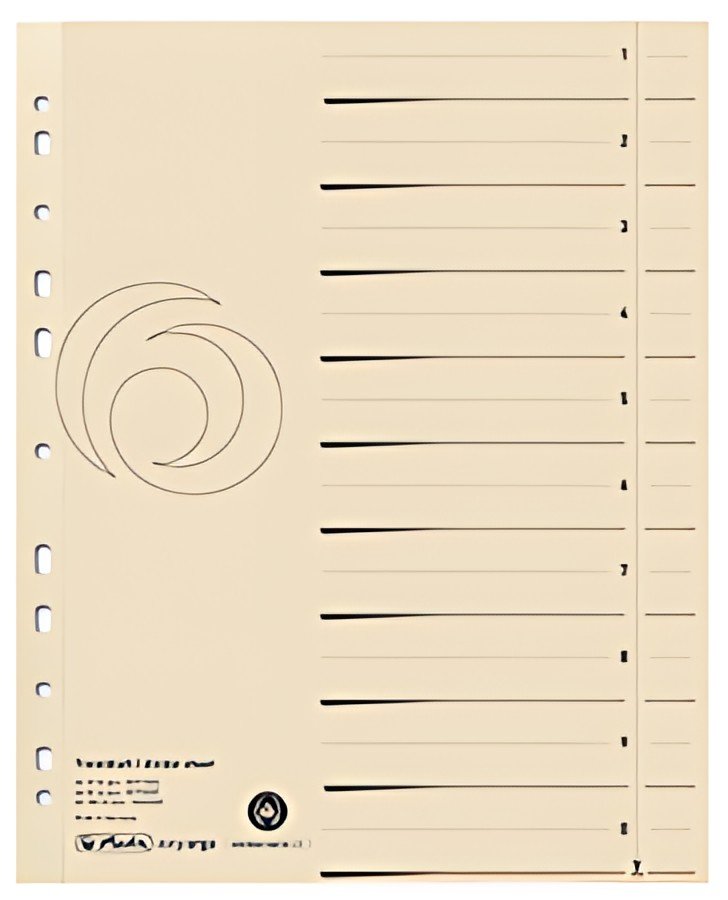 herlitz Intercalaires, A4 extra large, en carte lustrée