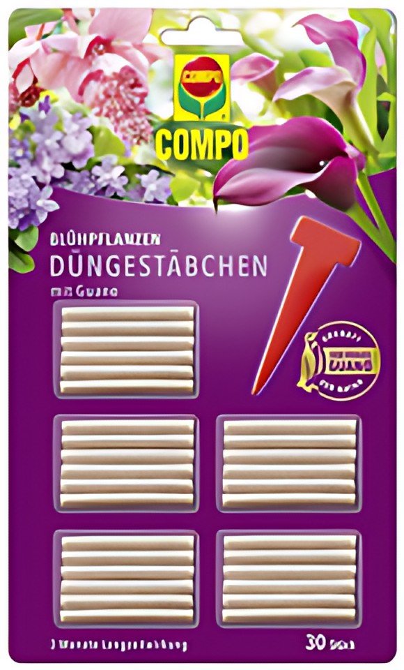 Engrais COMPO pour plantes à fleurs en bâtonnets au guano