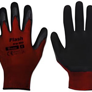 Bradas Gants de travail Flash Grip RED, noir/rouge, M