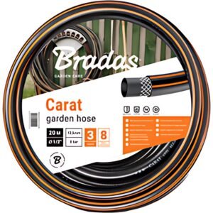 Bradas Tuyau d'arrosage CARAT, 1/2", noir/orange, 20 m