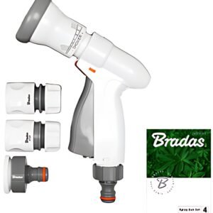 Bradas Kit de douchette de jardin SUPER SPRAY, gris/blanc
