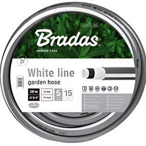 Bradas Tuyau d'arrosage WHITE LINE, 3/4", argent/blanc, 20 m