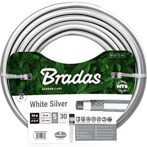 Bradas Tuyau d'arrosage NTS WHITE SILVER, 1/2", 30 m