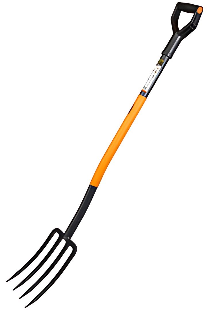 Bradas Fourche à bêcher, longueur 1.250 mm, 4 dents, noir/