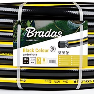Bradas Tuyau d'arrosage BLACK COLOUR, 3/4", noir/jaune, 50 m