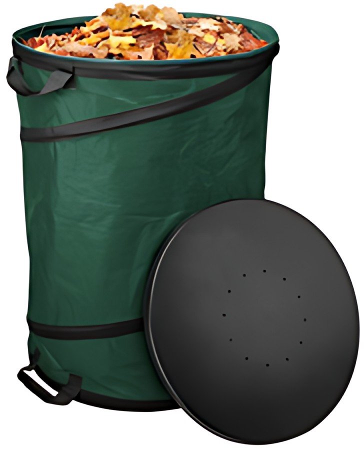Bradas Sac à végétaux POP UP HARD, 90 litres, vert foncé